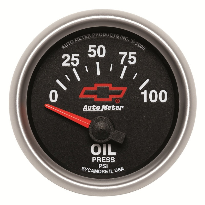 Autometer Oil Pressure 2-1/16, 0-100 PSI - Red Bowtie Gauges AutoMeter