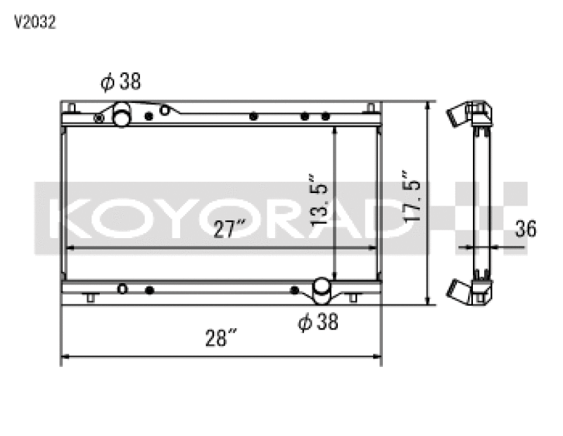 Koyo 91-05 Acura NSX 3.0/3.2L (MT) Radiator Radiators Koyo