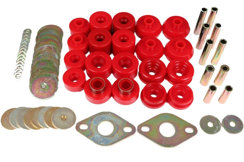 Energy Suspension 96-99 Toyota 4Runner 2WD/4WD Red Body Mount Bushing Set Bushing Kits Energy Suspension