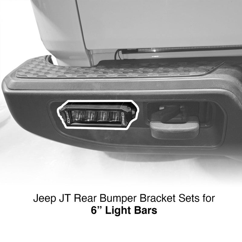 XK Glow Jeep JT Rear Bumper Bar Bracket Kit 6In Brackets XKGLOW