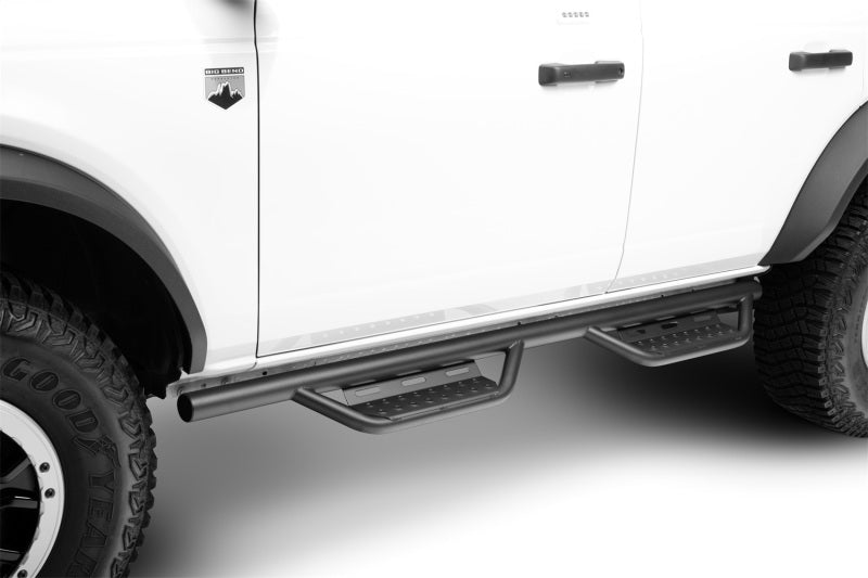 N-Fab 21-22 Ford Bronco 4 Door SRW RS Nerf Step - Full Length - 2in - Tex. Black Side Steps N-Fab