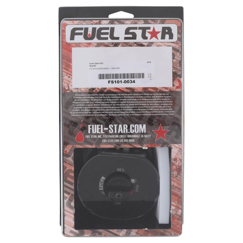 All Balls Racing 1999/01-02 LT-F 500 QuadRunner 4x4 Manual Fuel Valve Kit Control Arms All Balls Racing