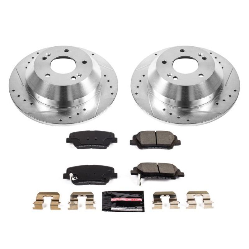 Power Stop 10-18 Hyundai Santa Fe Rear Z23 Evolution Sport Brake Kit Brake Kits - Performance D&S PowerStop