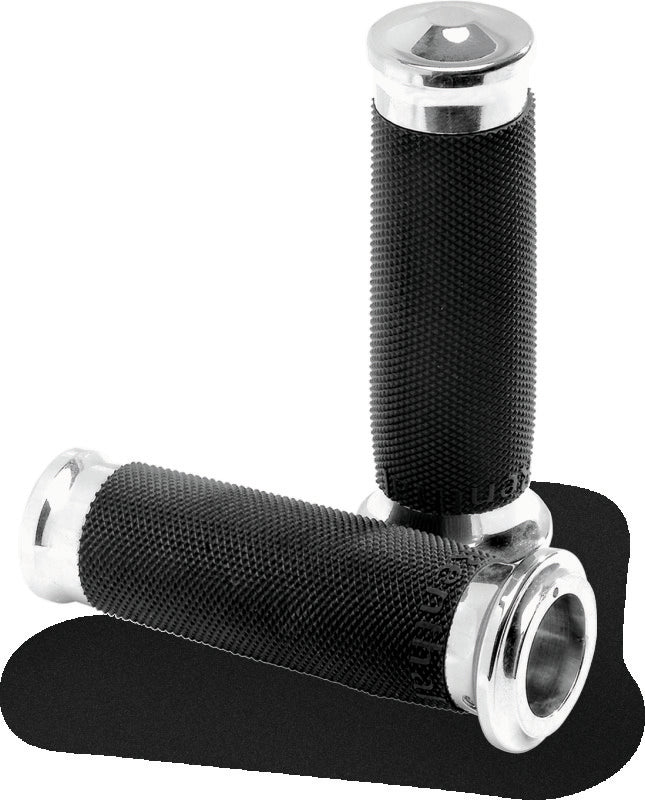 Performance Machine Contour Renthal Wrapped Grips - Chrome Grips Performance Machine