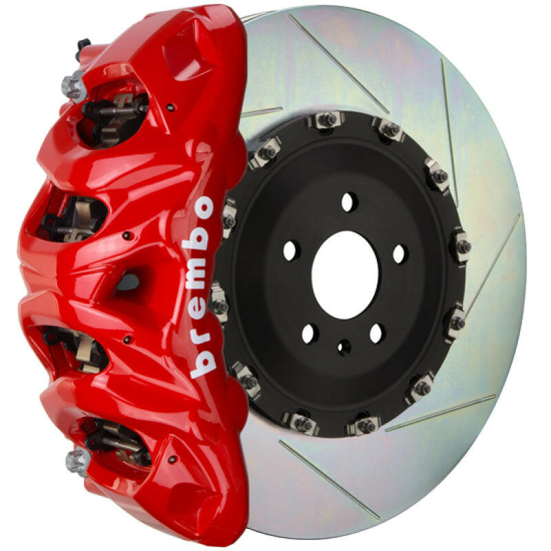 Brembo 22+ Land Cruiser/LX600 Front GT BBK 8 Piston Cast 412x38 2pc Rotor Slotted Type1-Red Brake Kits - Performance Slot Brembo