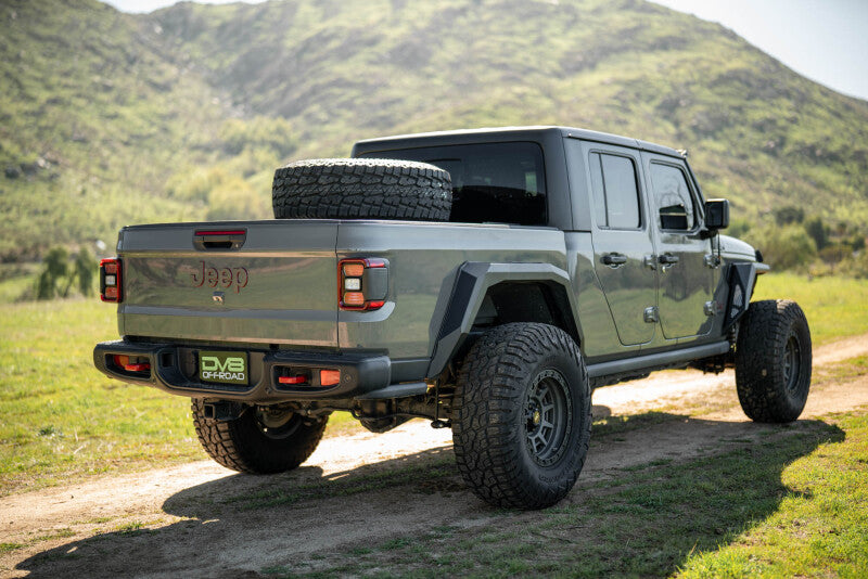 DV8 Offroad 2020+ Jeep Gladiator JT Adjustable In-Bed Tire Carrier Chase Racks DV8 Offroad
