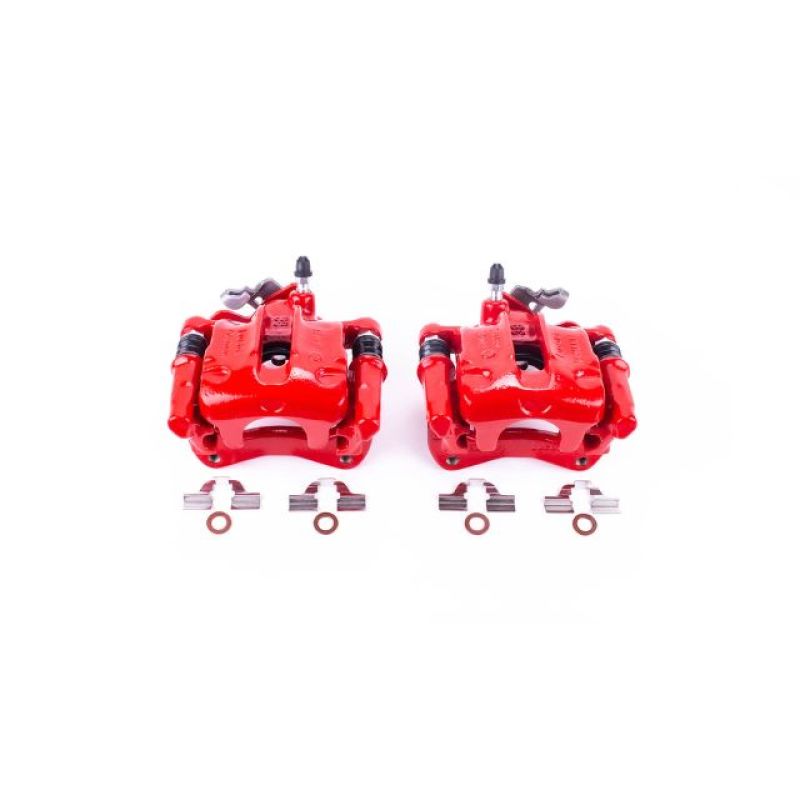 Power Stop 93-99 Volkswagen Golf Rear Red Calipers w/Brackets - Pair Brake Calipers - Perf PowerStop