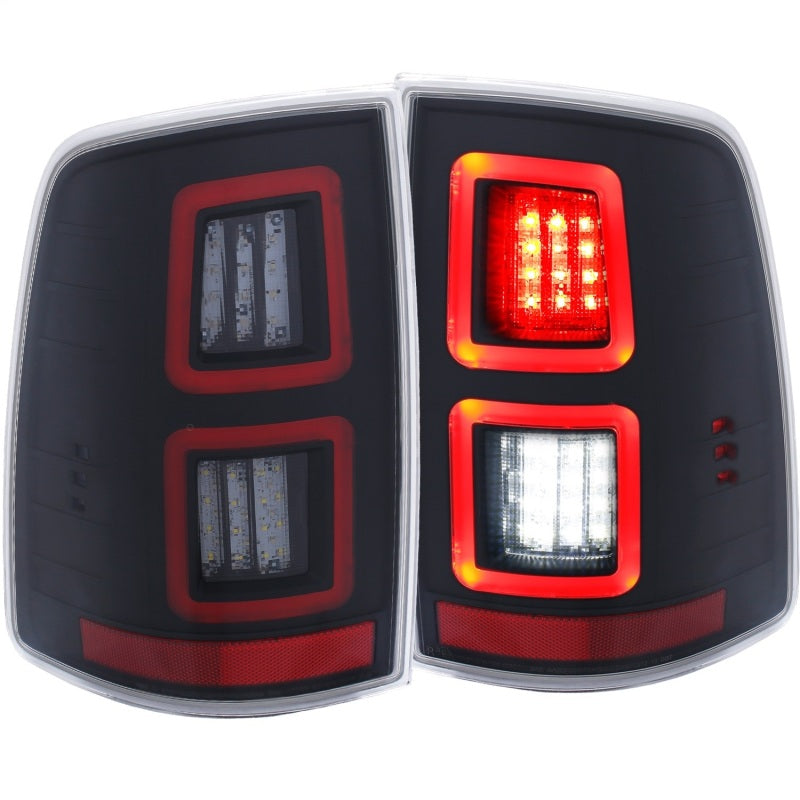 ANZO LED Black 13-17 Dodge Ram 1500/2500/3500 LED Taillights Black Tail Lights ANZO