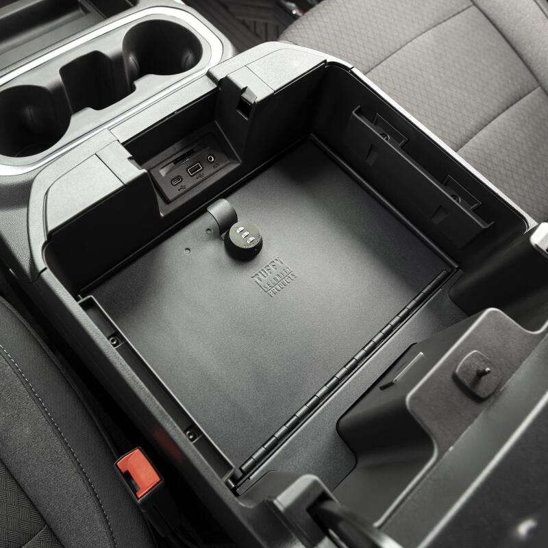 Tuffy Console Safe W/ Combo Lock For Chevrolet Silverado And Gmc Sierra W/ Flow Thru Console Cargo Boxes & Bags Tuffy Products