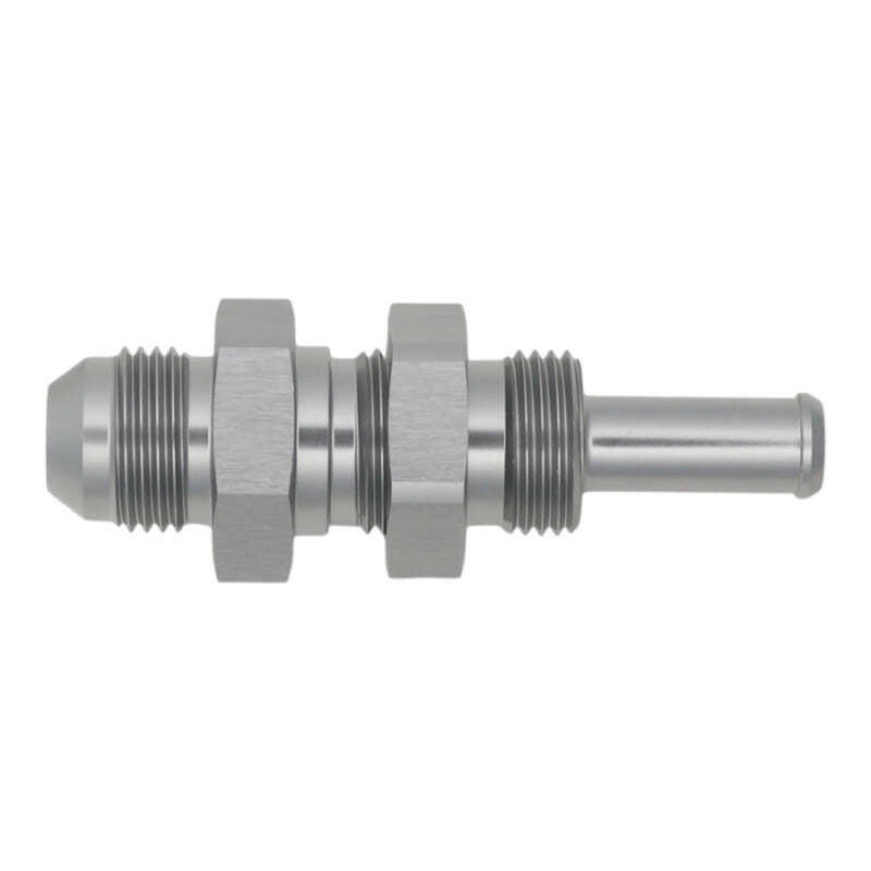 DeatschWerks 8AN Male Flare to Straight 3/8in Single Hose Barb - Anodized DW Titanium Fittings DeatschWerks