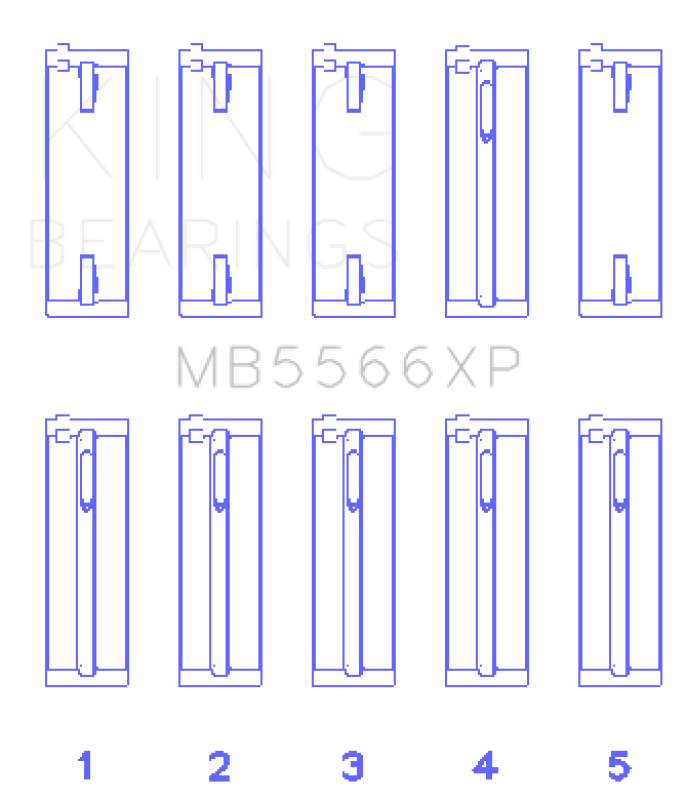 King Engine Bearings Audi A4 1.8L AEB Performance Main Bearing Set - Size +.25mm Bearings King Engine Bearings