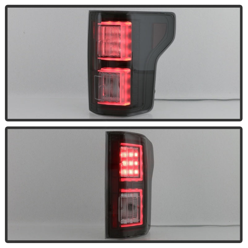 Spyder 18-19 Ford F-150 (w/o Blind Spot Sensor) LED Tail Lights - Blk Smk (ALT-YD-FF15018-LED-BSM) Tail Lights SPYDER
