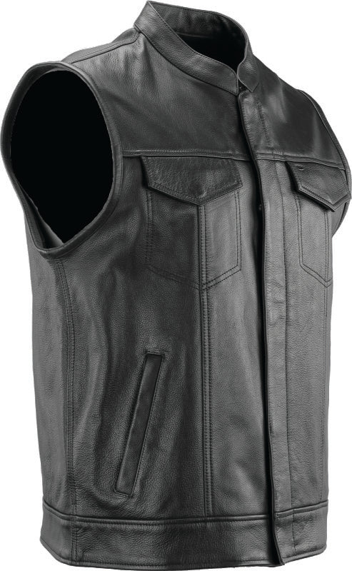 Kuryakyn Leather By River Road Vandal Club Vest Black - Small Vests Kuryakyn
