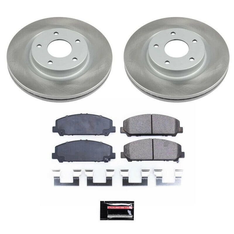 Power Stop 08-10 Nissan TITAN Front Semi-Coated Rotor Kit Brake Kits - Performance Blank PowerStop