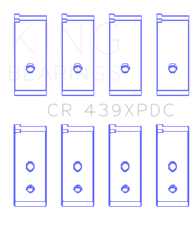 King Engine Bearings Honda 4 B18A1/B18B1 Connecting Rod Bearing Set - Size STD Bearings King Engine Bearings