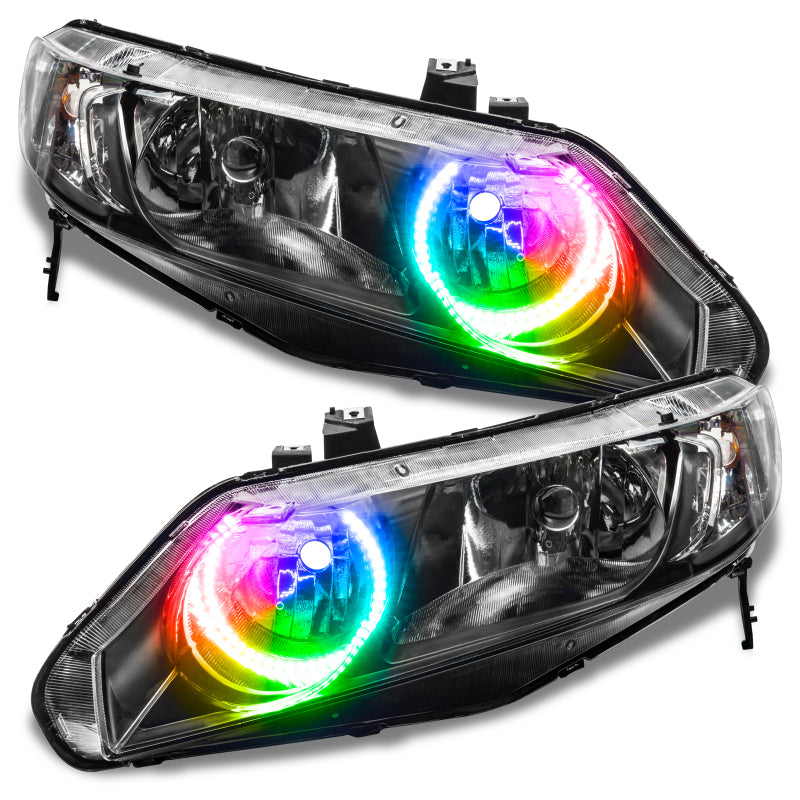 Oracle Honda Civic Sedan 06-11 Halo Kit - ColorSHIFT w/ Simple Controller Headlights ORACLE Lighting