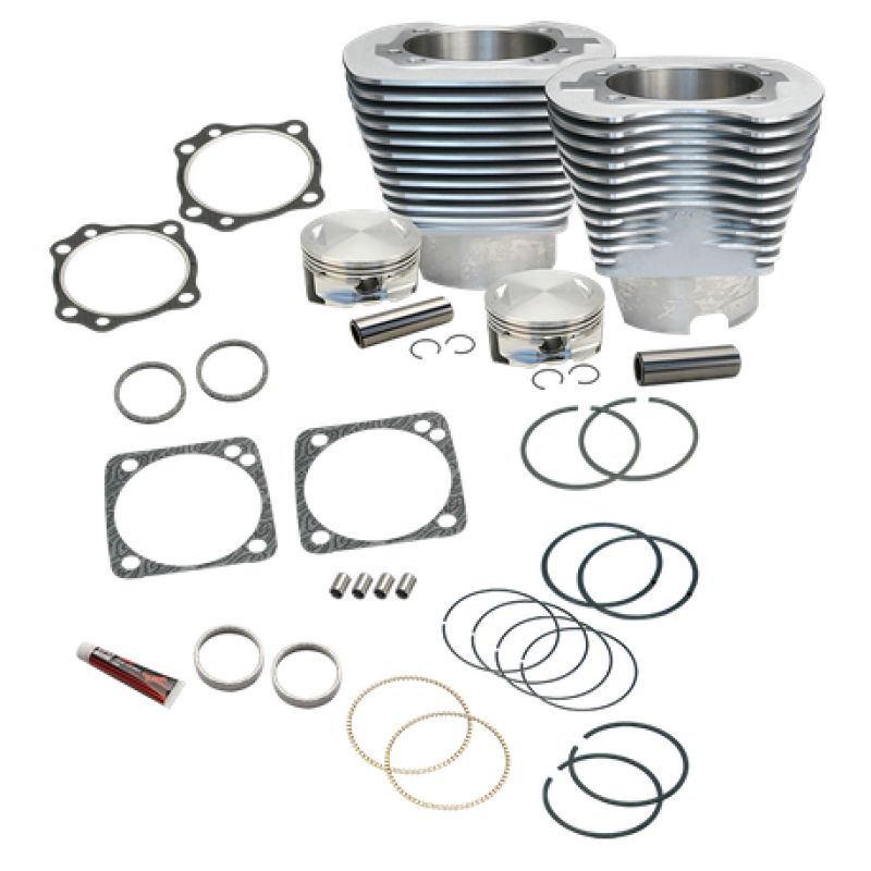 S&S Cycle 84-99 BT 84-99 BT 4 1/8in Bore Cylinder Kit For S&S V111 Engine - Natural Piston Sets - Powersports S&S Cycle