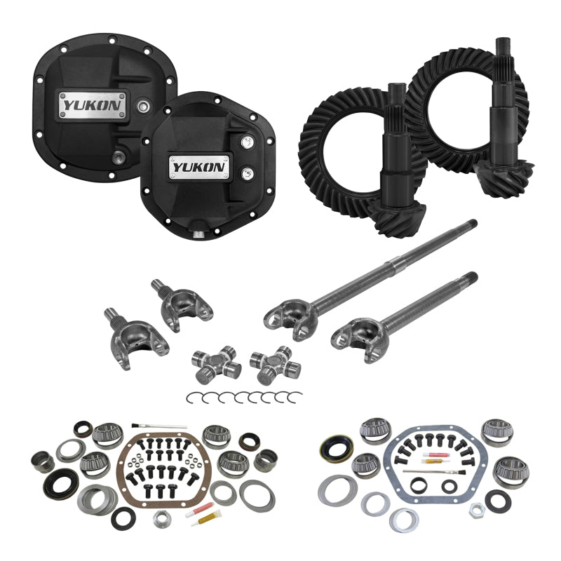 Yukon Master Overhaul Kit Stage 3 Jeep Re-Gear Kit w/Covers Front Axles for Dana 30/44 4.88 Ratio Differential Overhaul Kits Yukon Gear & Axle