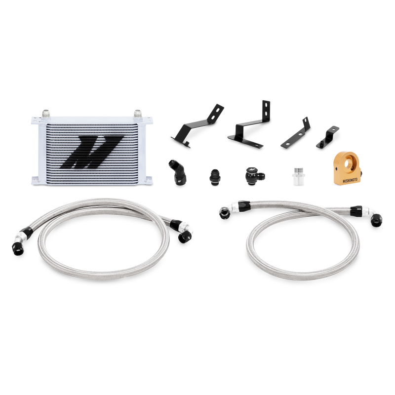 Mishimoto 2016+ Chevy Camaro Oil Cooler Kit w/ Thermostat - Silver Oil Coolers Mishimoto