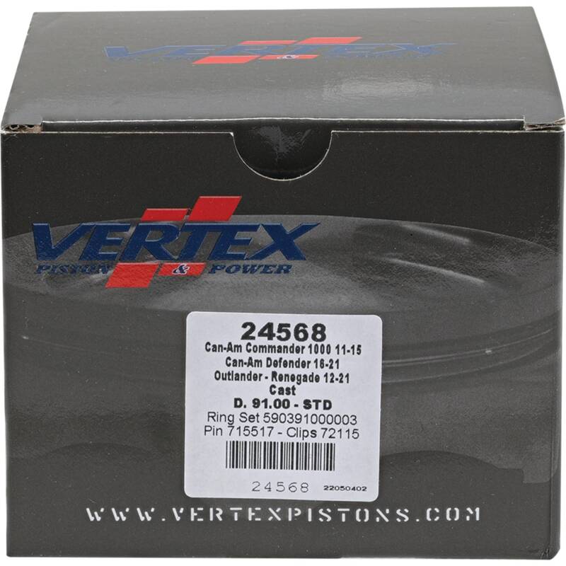Vertex Piston 11-19 Can-Am Commander 1000 1000cc Cast Replica Piston Kit Piston Sets - Powersports Vertex Pistons