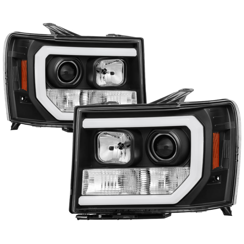 Spyder GMC Sierra 1500/2500/3500 07-13 V2 Projector Headlights- Black PRO-YD-GS07V2-LBDRL-BK Headlights SPYDER