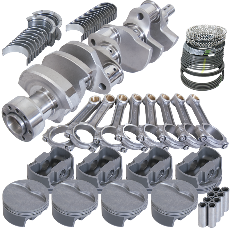 Eagle Chevy LT1 350 1Pc 3.750in Crank 6.000in I-Beam Rods -5cc 4.040in Pistons Rotating Assembly Rotating Assemblies Eagle