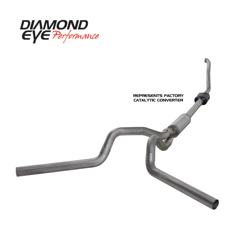 Diamond Eye KIT 4in TB MFLR RPLCMENT PIPE DUAL SS 94-97 5 7 3L F250/F350 PWRSTROKE NFS W CARB STDS Turbo Back Diamond Eye Performance