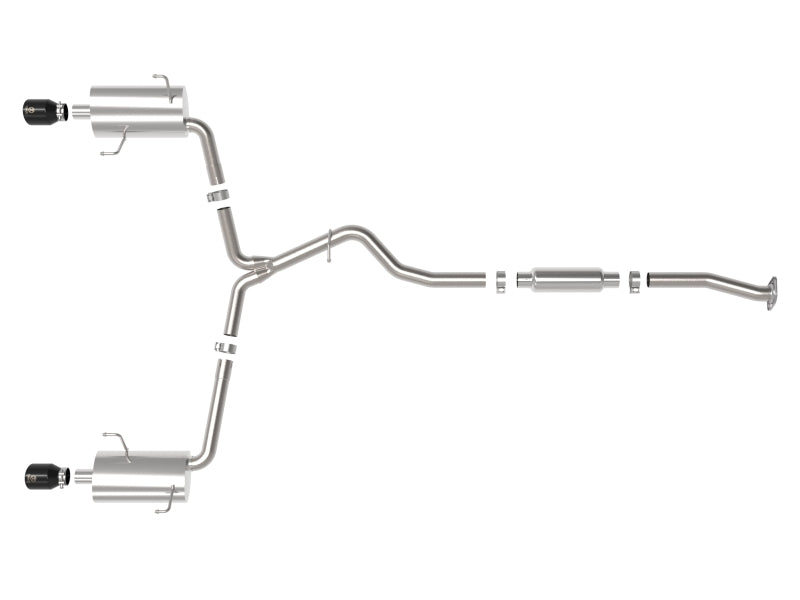 aFe Subaru Forester XT 14-18 H4-2.5L (t) Takeda 2-1/2in to 2-1/4in 304 SS Cat-Back- Black Tip Catback aFe