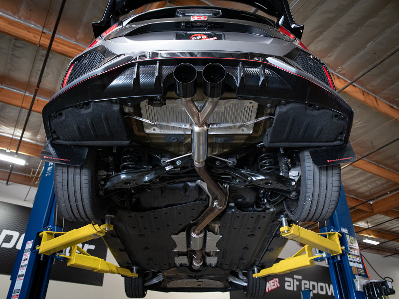 aFe Takeda 2.5in 304SS Axle-Back Exhaust System 17-19 Honda Civic Type R L4-2.0L (t) - Black Tip Axle Back aFe