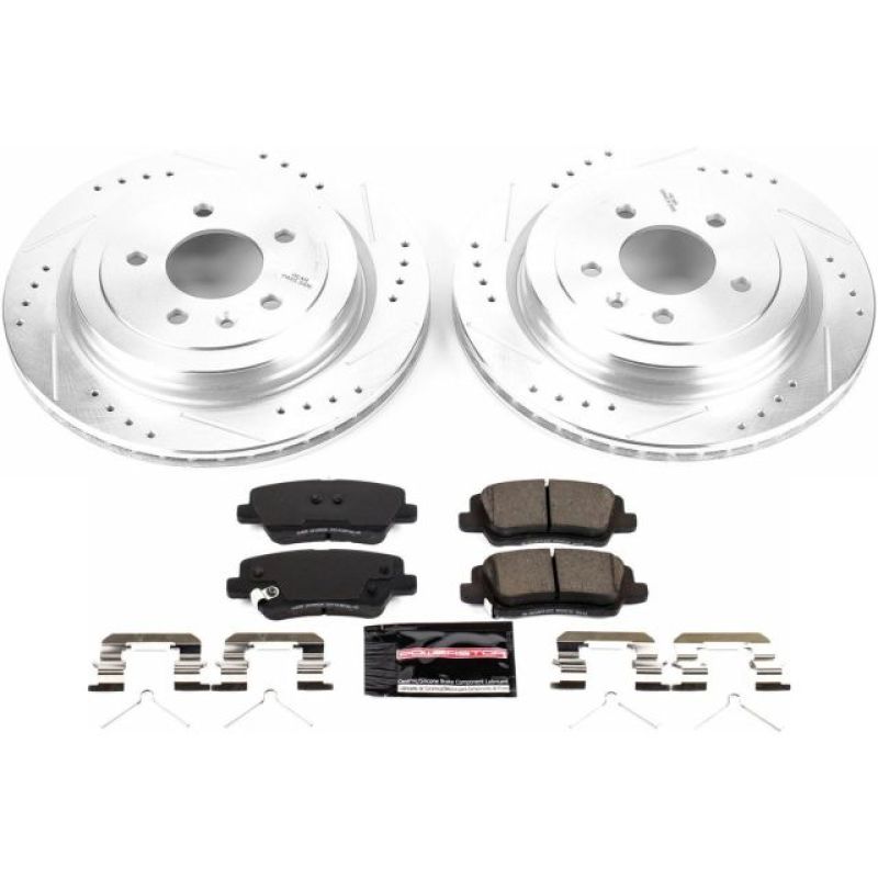 Power Stop 16-18 Cadillac ATS Rear Z23 Evolution Sport Brake Kit Brake Kits - Performance D&S PowerStop