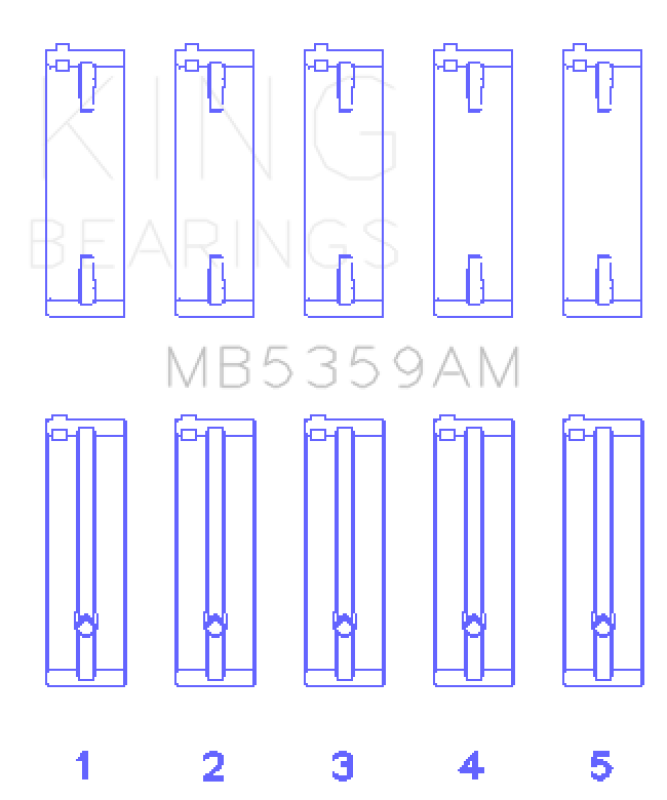 King Engine Bearings Mazda Fe 2.0L (Size +0.25mm) Main Bearing Set Bearings King Engine Bearings