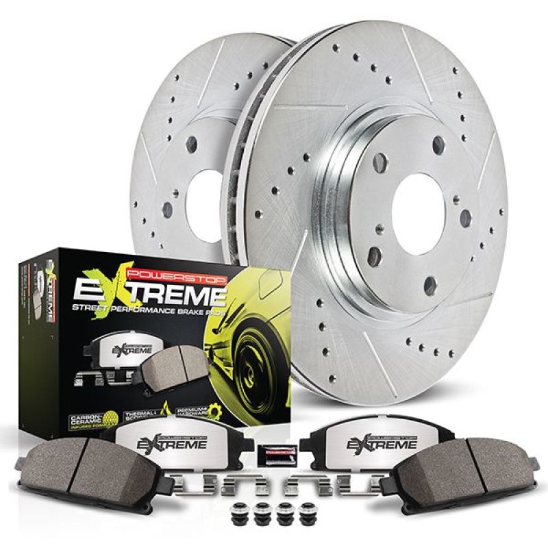 Power Stop 2021 Mini Cooper Countryman Front Z26 Street Warrior Brake Kit Brake Kits - Performance D&S PowerStop