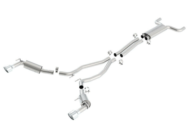 Borla 10-13 Chevy Camaro SS 6.2L V8 Single RoundTip Split Rear Exit S-Type Catback Exhaust Catback Borla