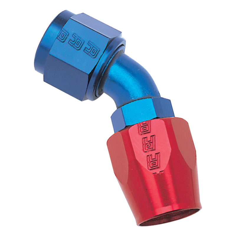 Russell Performance -8 AN Red/Blue 45 Degree Full Flow Hose End Fittings Russell