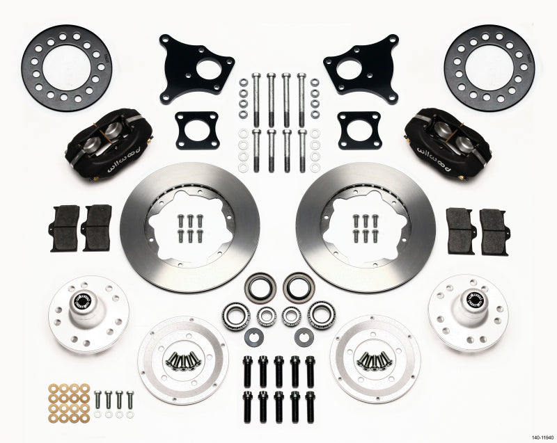 Wilwood Forged Dynalite Front Kit 11.00in AMC 71-76 OE Disc w/o Bendix Brakes Big Brake Kits Wilwood