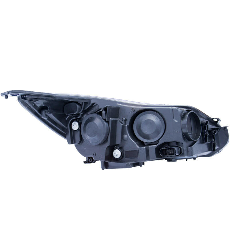 ANZO 2012-2014 Ford Focus Projector Headlights w/ Plank Style Design Black Headlights ANZO