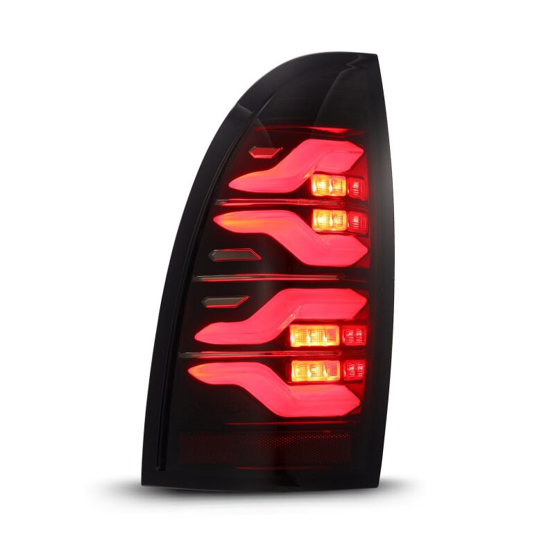 AlphaRex 05-15 Toyota Tacoma LUXX LED Taillights Blk/Red w/Activ Light/Seq Signal Tail Lights AlphaRex