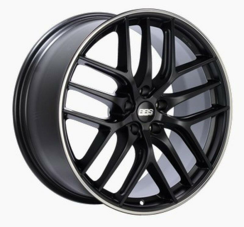BBS CC-R 20x8 5x112 ET27 Satin Black Polished Rim Protector Wheel -82mm PFS/Clip Required Wheels - Cast BBS