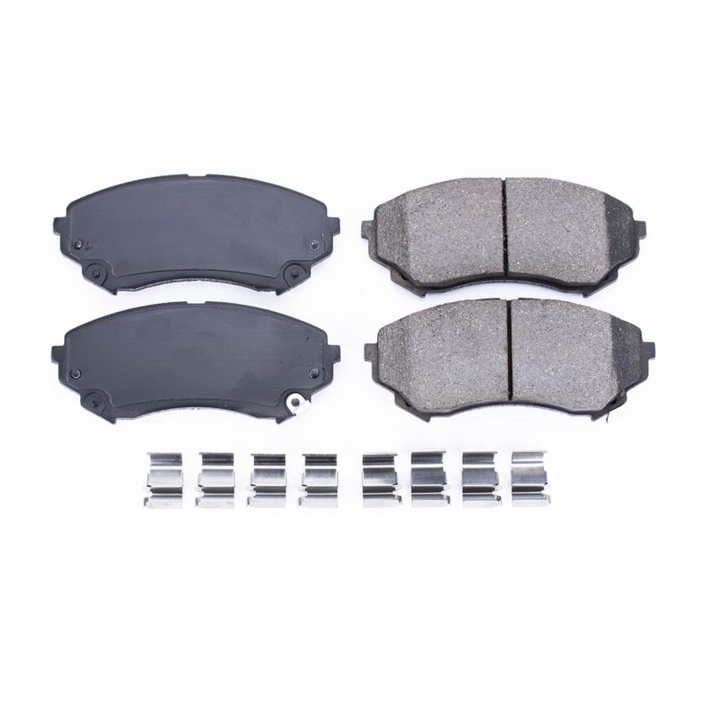 Power Stop 08-14 Cadillac CTS Front Z17 Evo Ceramic Brake Pad w/Hardware Brake Kits - Performance Blank PowerStop
