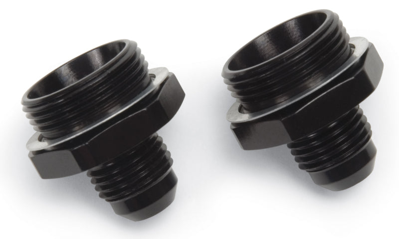 Russell Performance -6 AN Carb Adapter Fittings (2 pcs.) (Black) Fittings Russell