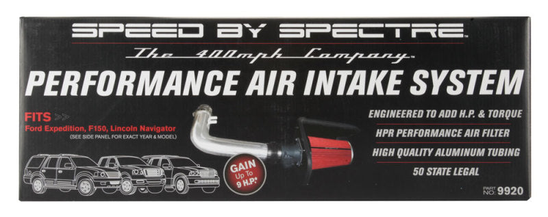 Spectre 97-03 Ford Expedition V8-4.6/5.4L F/I Air Intake Kit - Polished w/Red Filter Cold Air Intakes Spectre