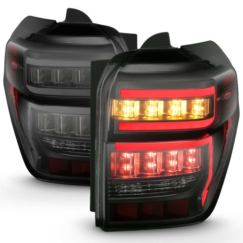 ANZO 2014-2020 Toyota 4Runner T.L Black Housing Smoke Lens Red Light Bar W/Sequential Tail Lights ANZO