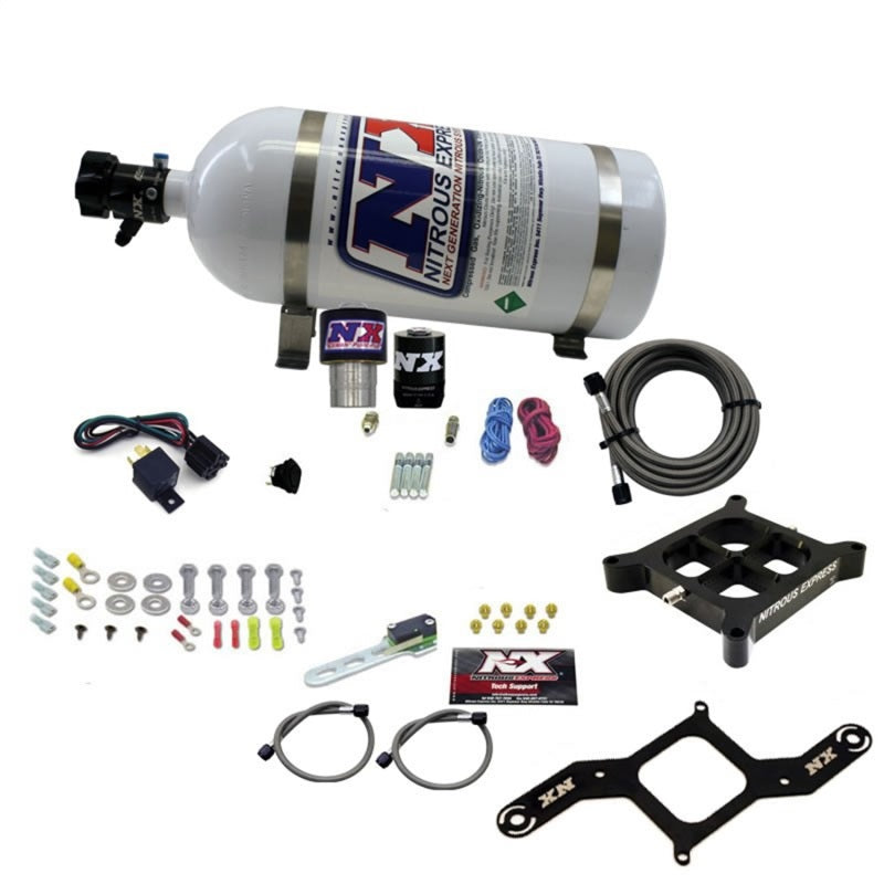 Nitrous Express Single Entry Crossbar RNC .178 4500 Flange Nitrous Kit (250-650HP) w/10lb Bottle Nitrous Systems Nitrous Express