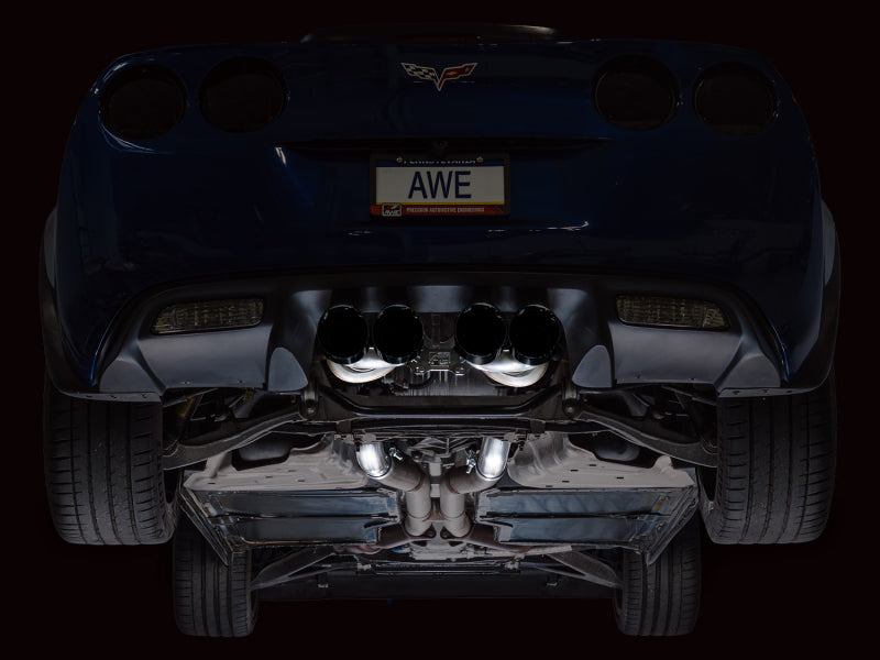AWE Tuning C6 Chevrolet Corvette Z06/ZR1 Touring Edition Axle-Back Exhaust w/ Diamond Black Tips Axle Back AWE Tuning