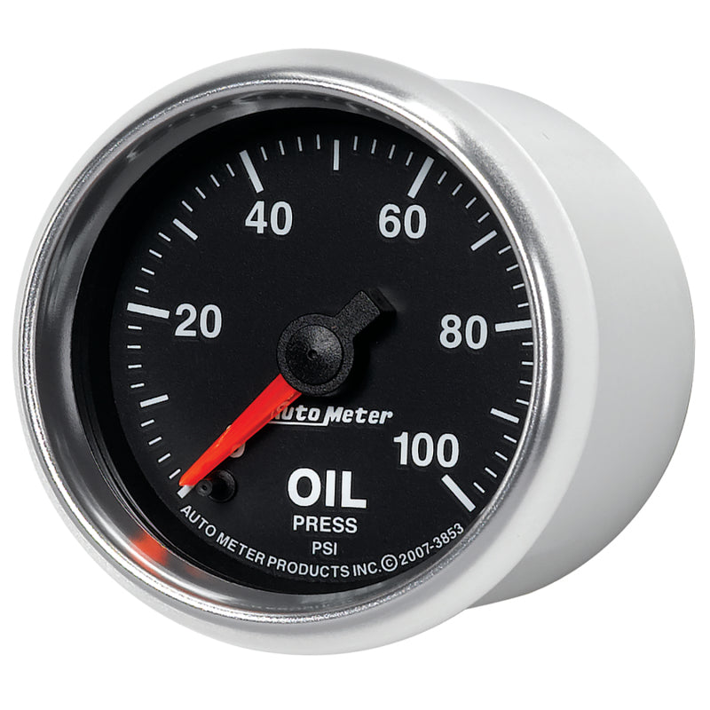 Autometer GS Series 2-1/16in Oil Pressure Gauge 100PSI Electric Full Sweep Gauges AutoMeter