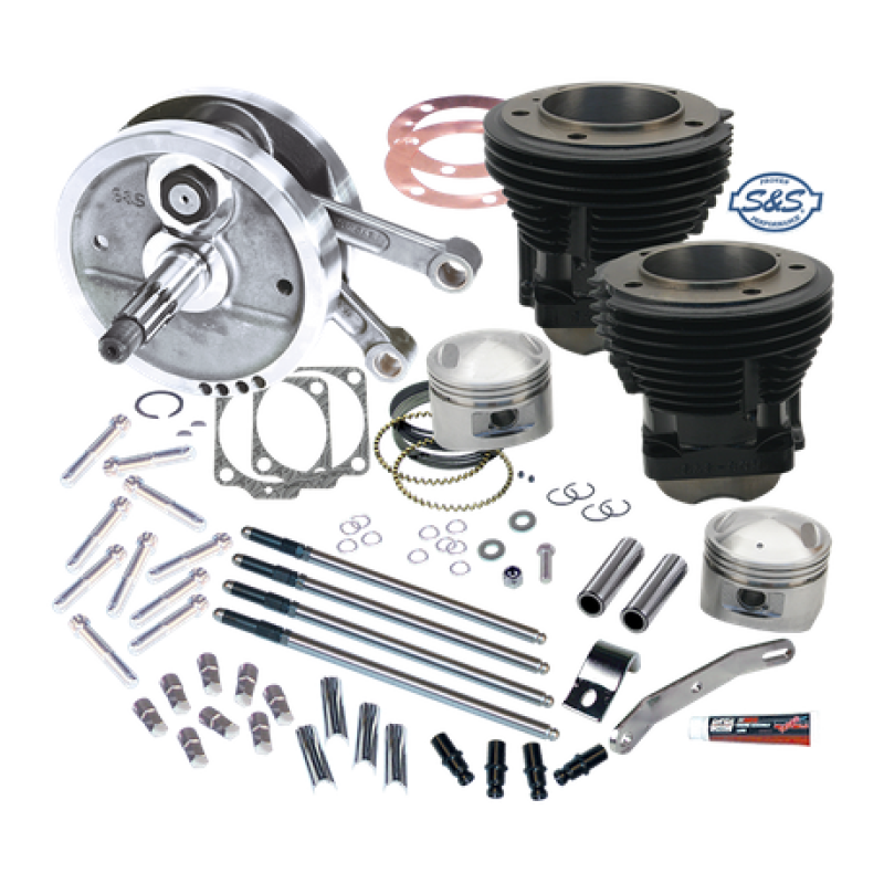 S&S Cycle 70-84 BT 103in Sidewinder Big Bore Stroker Kit - Gloss Black Stroker Kits S&S Cycle