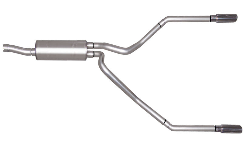 Gibson 99-04 Ford F-250 Super Duty Lariat 6.8L 2.5in Cat-Back Dual Split Exhaust - Aluminized Catback Gibson