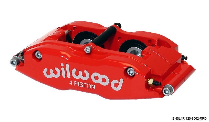 Wilwood Caliper-BNSL4R-Red 1.25in Pistons 1.10in Disc Brake Calipers - Perf Wilwood