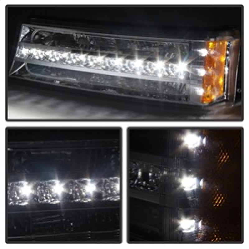 xTune Chevy Silverado 03-06 / Avalanche 02-06 LED Bumper Lights Chrome CBL-JH-CS03-LED-C Sidemarkers & Indicators SPYDER