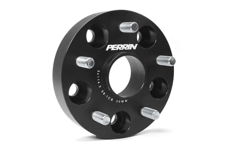 PERRIN Subaru 30mm Wheel Spacers 5x114.3 BP w/56mm Hub - Black Wheel Spacers & Adapters Perrin Performance